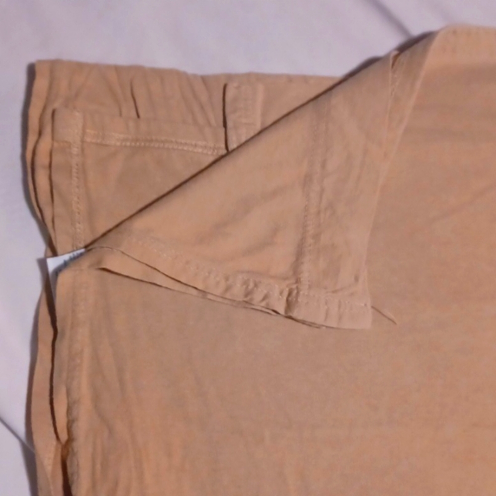 Beige twin size flat sheet